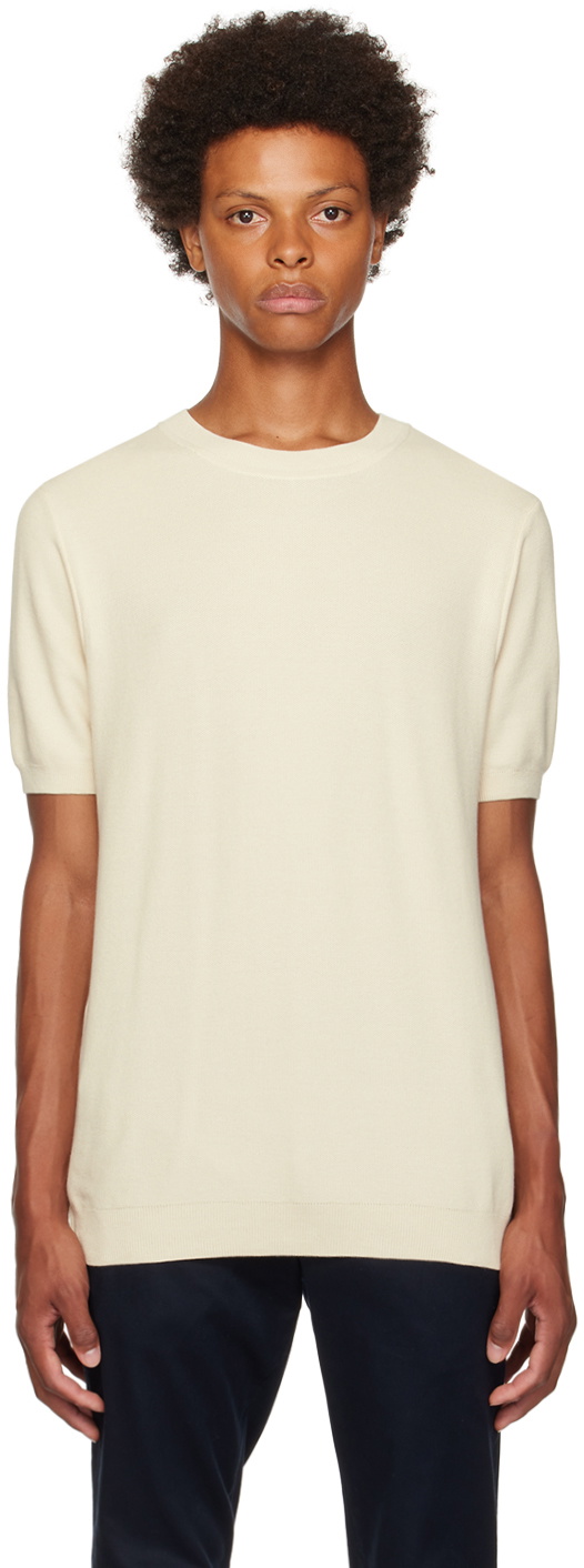 Sunspel Beige Honeycomb T-Shirt Sunspel