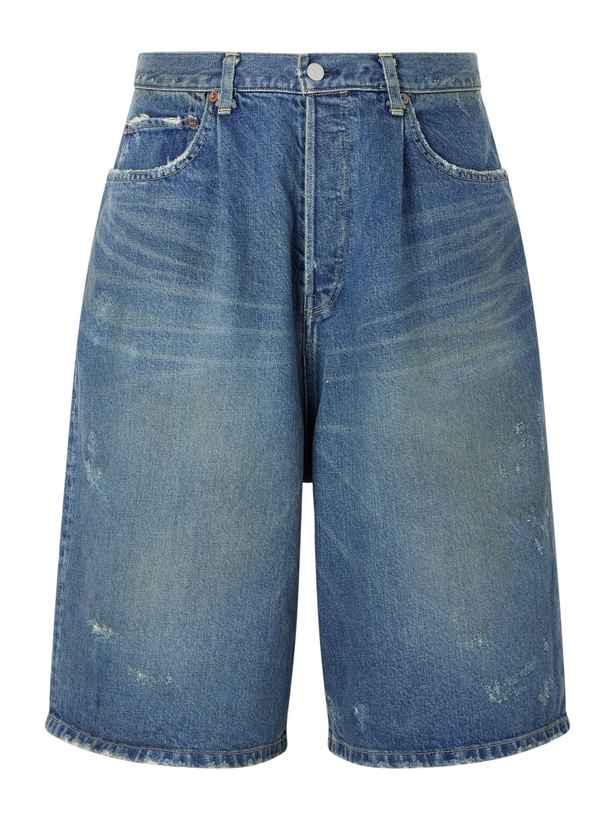 Photo: ssstein - Straight-Leg Denim Shorts - Blue