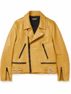 UNDERCOVER - Slim-Fit Leather Jacket - Yellow