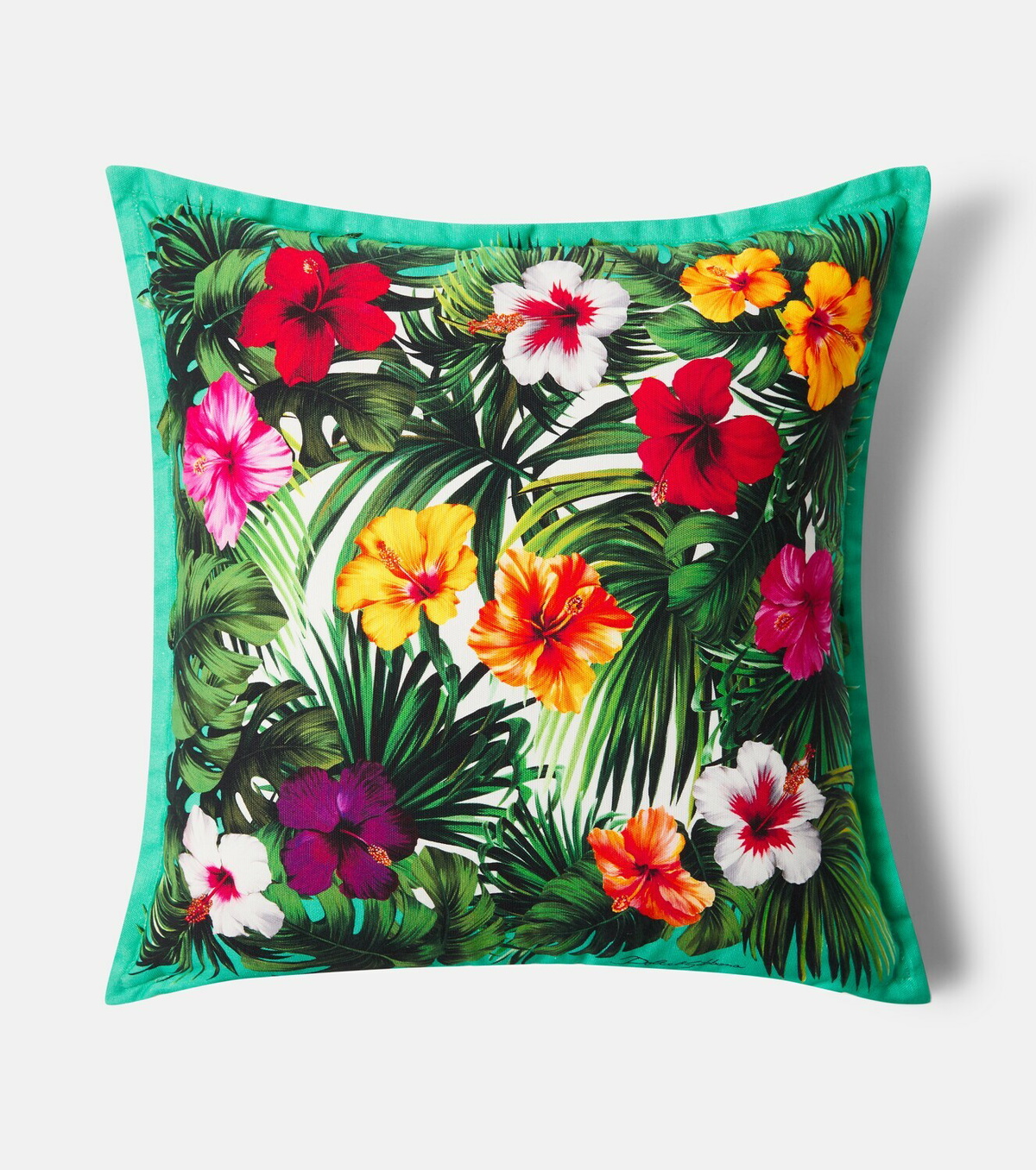 Dolce&Gabbana Casa Floral cotton canvas cushion