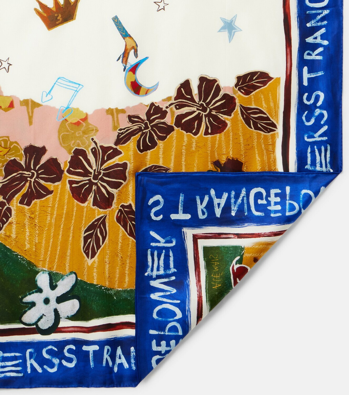 Alémais x MLAK Tangible Love printed silk twill scarf