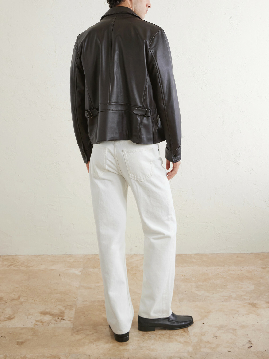 J. Mueser - Racer Leather Jacket - Brown