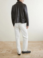 J. Mueser - Racer Leather Jacket - Brown