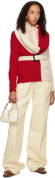 Gucci Off-White & Red Belted Sweater