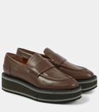 Clergerie Bahati leather platform loafers