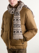 RRL - Fair Isle Wool-Blend Jacquard Scarf - Brown