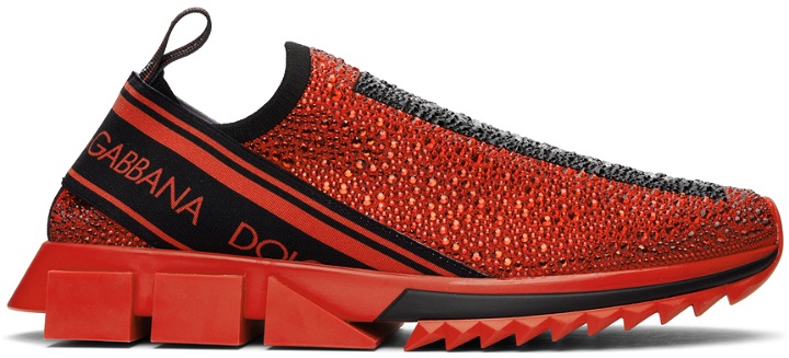 Photo: Dolce & Gabbana Red Sorrento Sneakers