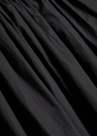 Matteau Gathered Cotton-poplin Midi Dress Black
