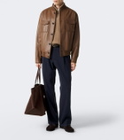 Fedeli Cable-knit cashmere half-zip sweater