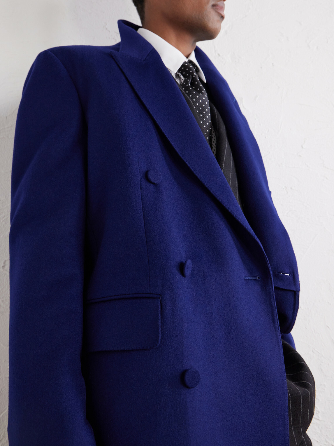 TOM FORD - Double-Breasted Brushed Wool and Cashmere-Blend Felt Coat - Blue