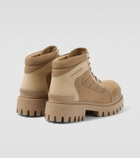 Balenciaga Combat Strike suede-trimmed lace-up boots