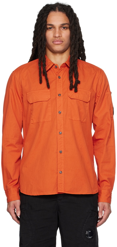 Photo: C.P. Company Orange Garment-Dyed Shirt