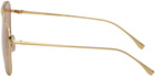Fendi Gold 'Fendi Fabulous' Navigator Sunglasses