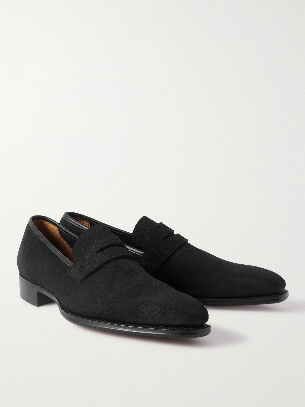 George Cleverly Penny Loafers Pebble Grain Leather Slip On EU 6.5 US 7.5 Bespoke George Cleverley | Abbot main image 2