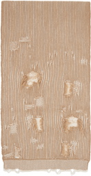 MM6 Maison Margiela Tan & White Amended Optical Ribs Scarf