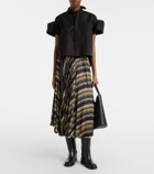 Sacai Striped midi skirt