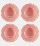 Bordallo Pinheiro Fantasia set of 4 ceramic soup plates