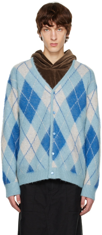 Photo: NEEDLES Blue Argyle Cardigan