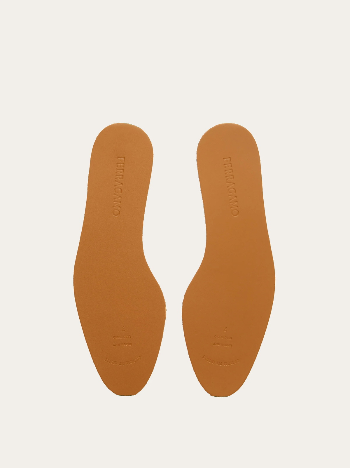 Ferragamo Mens Leather removable insole in Brown
