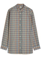 Toteme Checked Cotton-poplin Shirt Grey