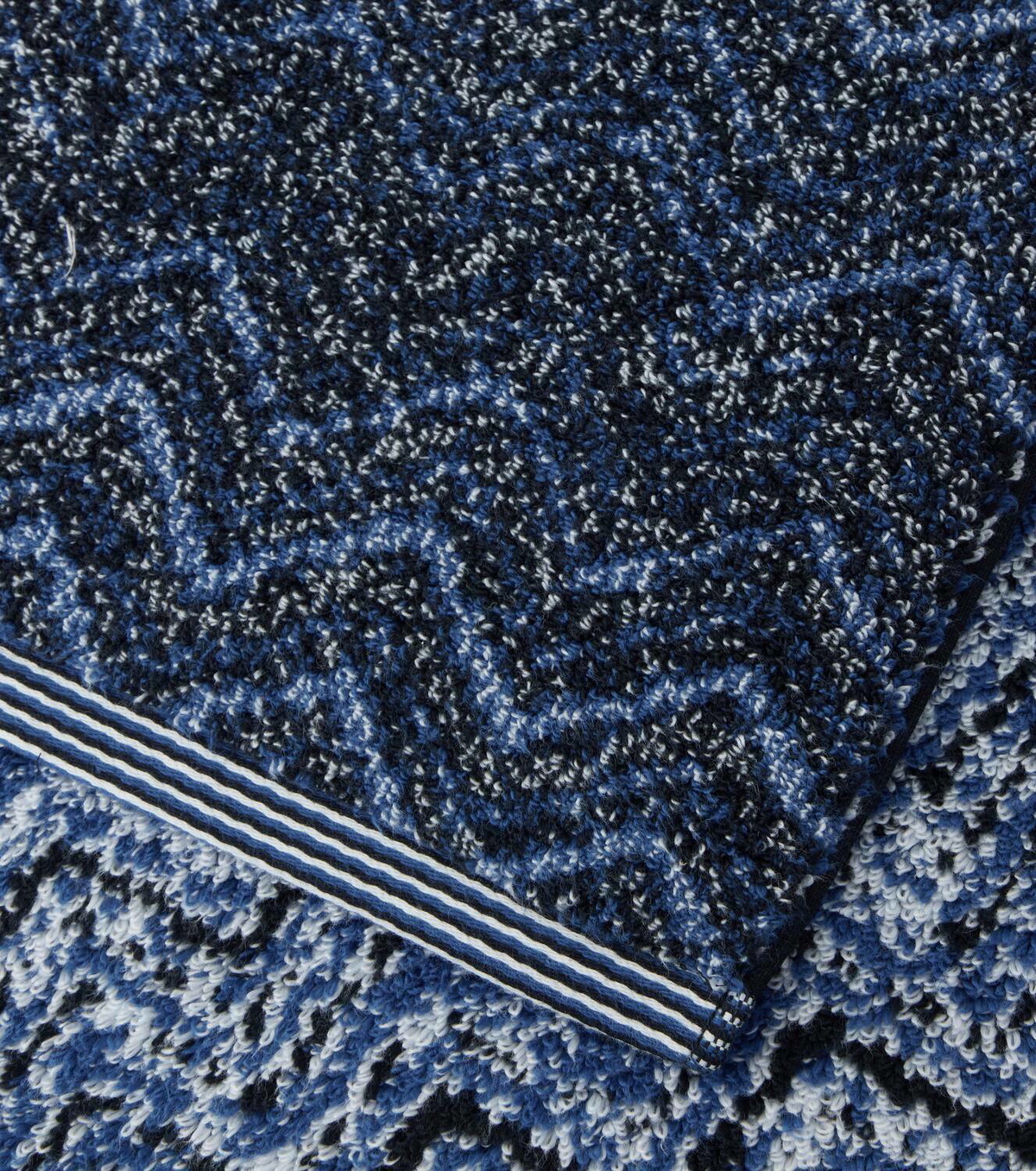 Missoni Azul Zigzag cotton terry beach towel