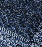 Missoni Azul Zigzag cotton terry beach towel