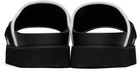 Versace Jeans Couture Black & White Logo Platform Sandals