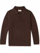 SSAM - Brushed Cashmere Polo Shirt - Brown