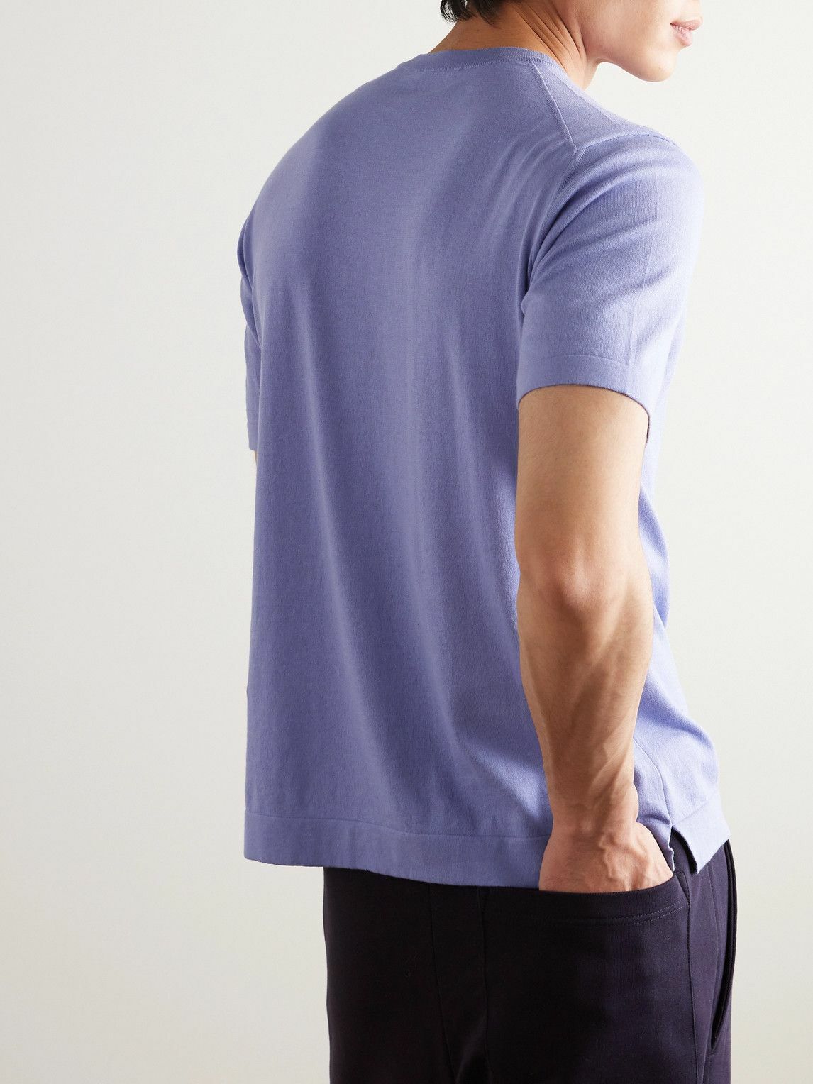 PIACENZA 1733 - Cotton T-Shirt - Purple