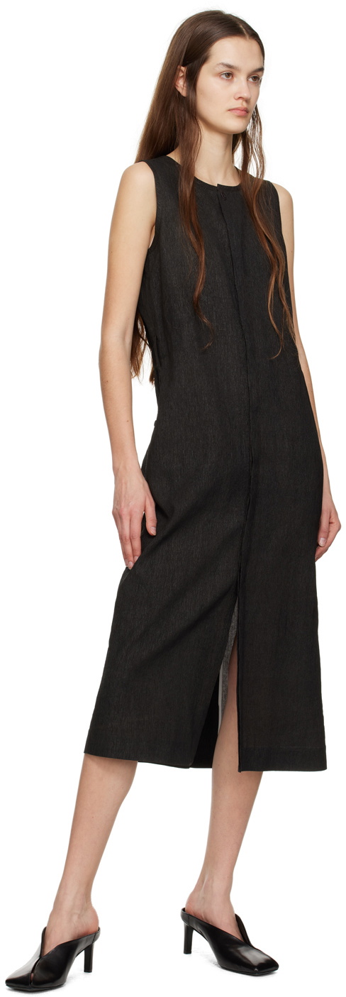 UMBER POSTPAST Black Sleeveless Midi Dress