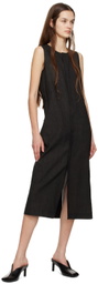 UMBER POSTPAST Black Sleeveless Midi Dress