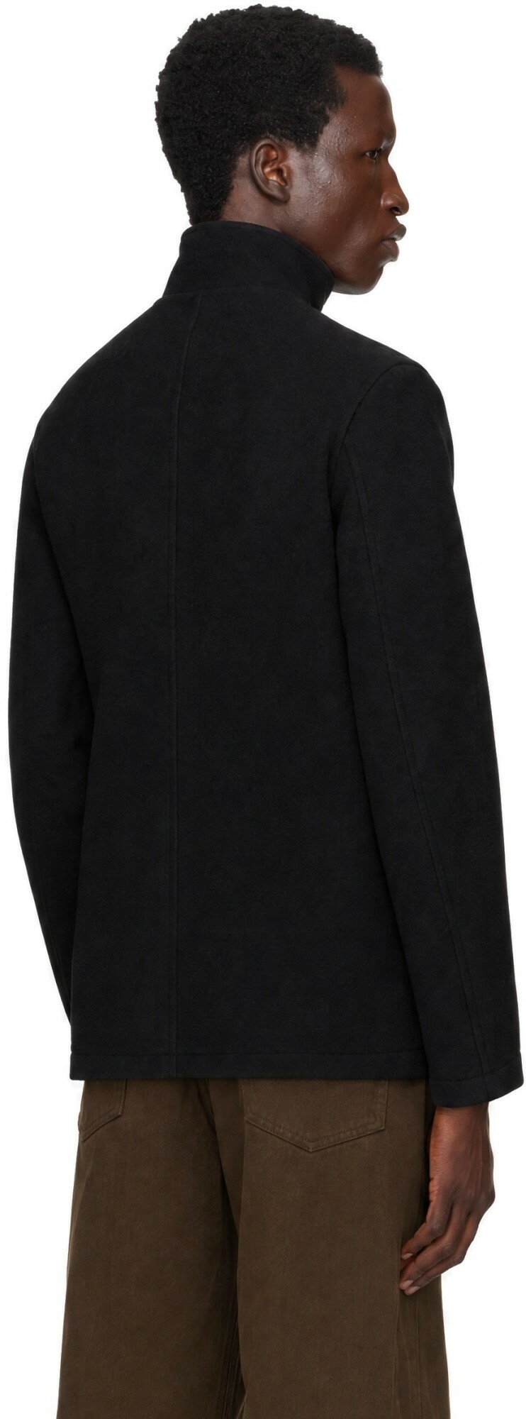 LE17SEPTEMBRE Black Boxy Half Coat