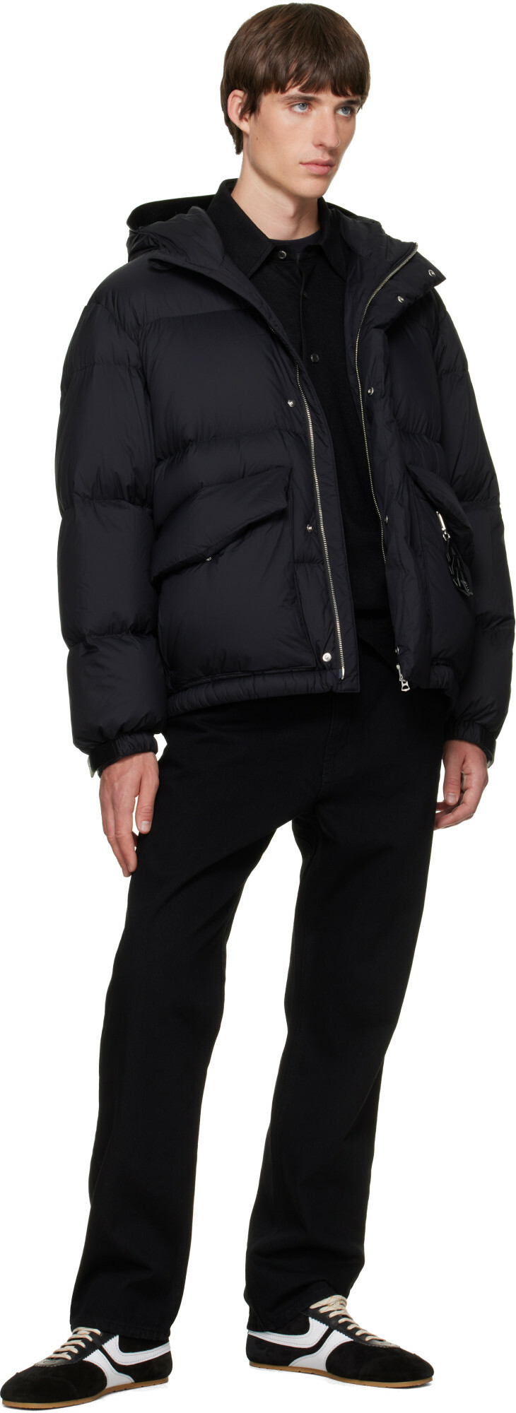 Solid Homme Black Quilted Down Jacket