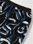 Saturdays NYC - Serai Spellout Logo-Print Polar Fleece Sweatpants - Blue