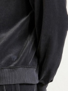 TOM FORD - Cotton-Blend Velour Hoodie - Gray