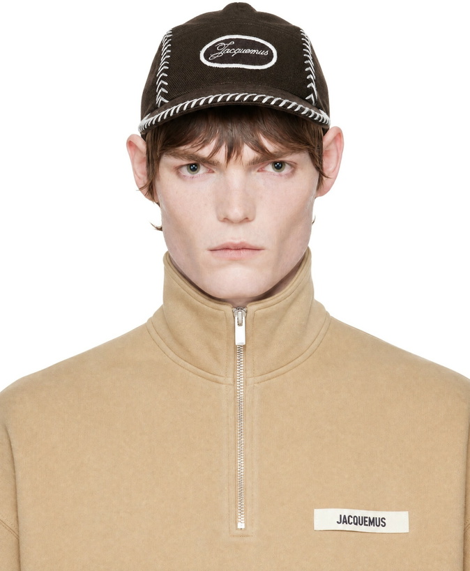 Photo: JACQUEMUS Brown 'The Casco baseball' Cap