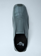 Dr. Martens Aurix Gunmetal Satin Finish Leather Slip Ons