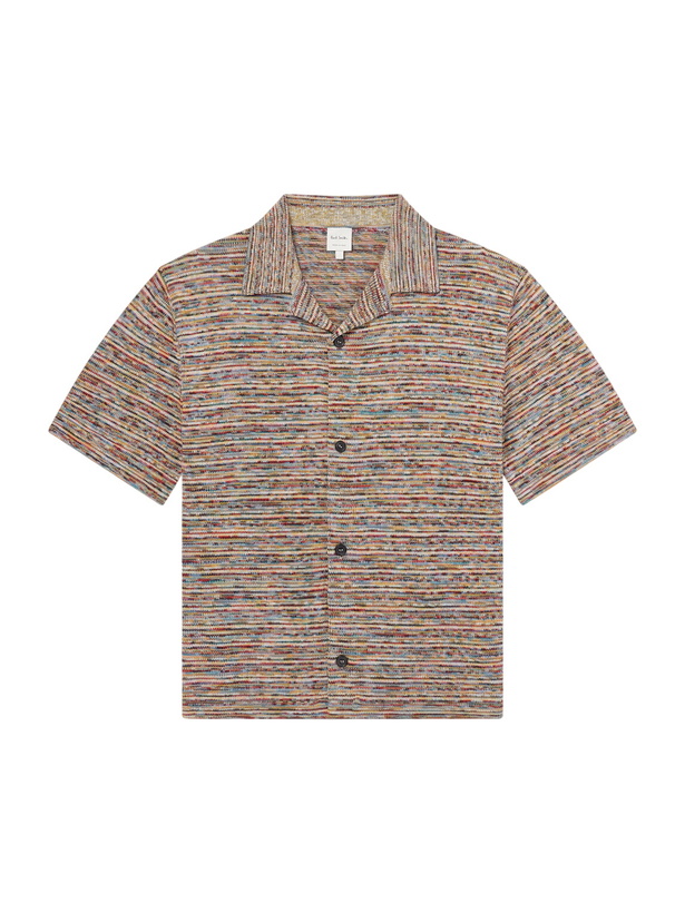 Photo: Paul Smith - Camp-Collar Knitted Cotton Shirt - Neutrals