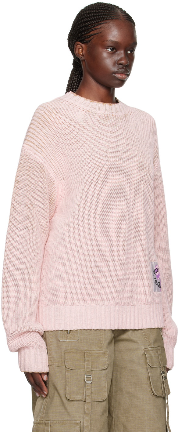Acne Studios Pink Patch Sweater Acne Studios