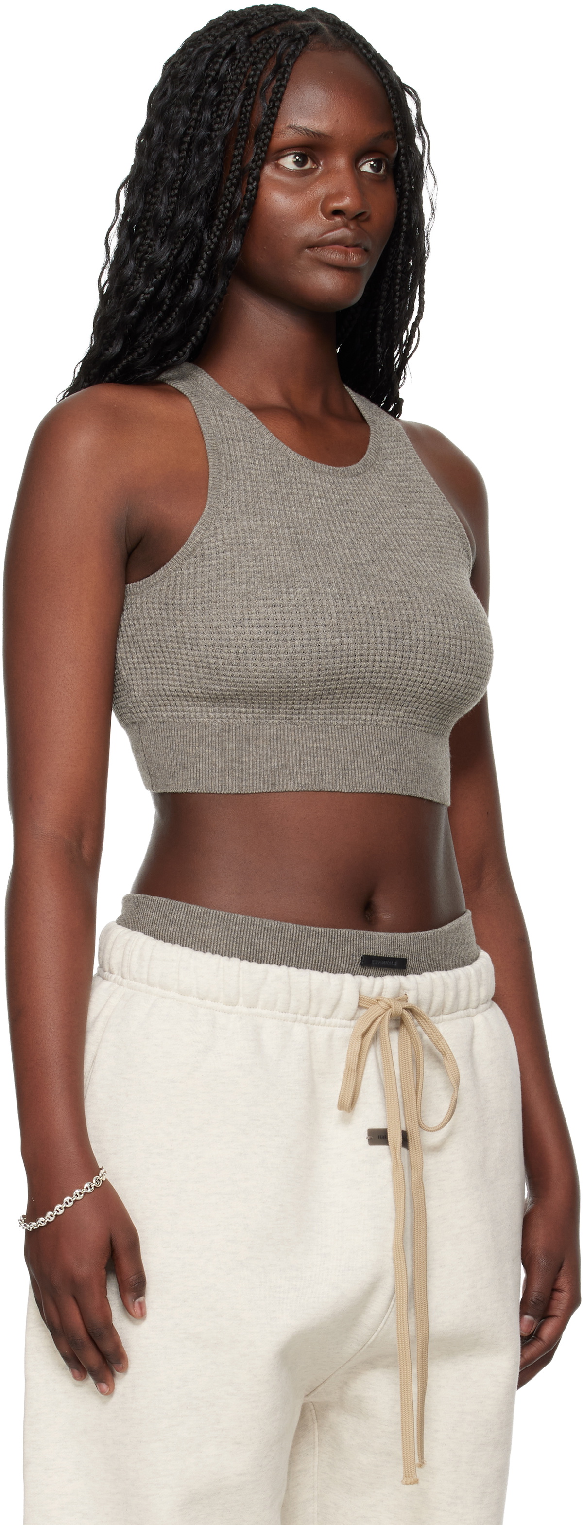 Fear of God ESSENTIALS Brown Holiday Waffle Sport Tank Top