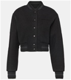 Givenchy 4G embellished cropped wool varsity jacket