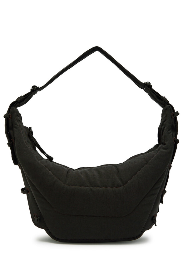 Photo: Lemaire Medium Soft Game Quilted Nylon Canvas Shoulder bag - Brown - One Size