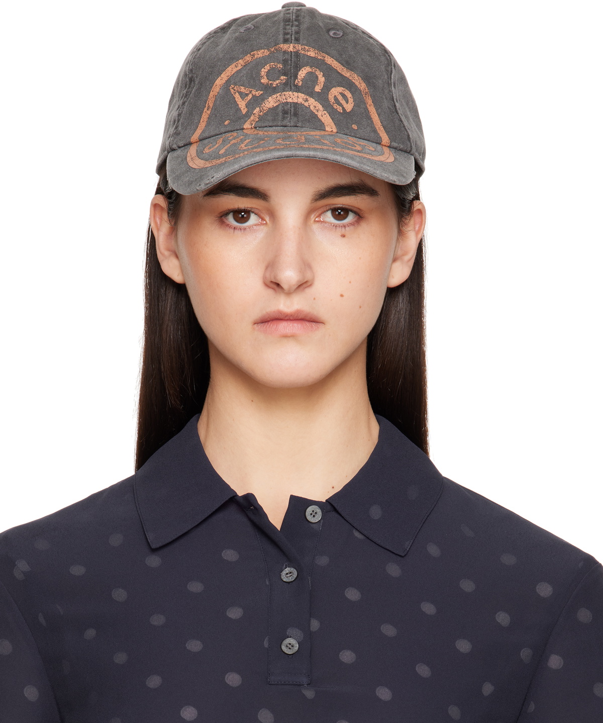 Acne Studios Black Twill Face Patch Bucket Hat Acne Studios