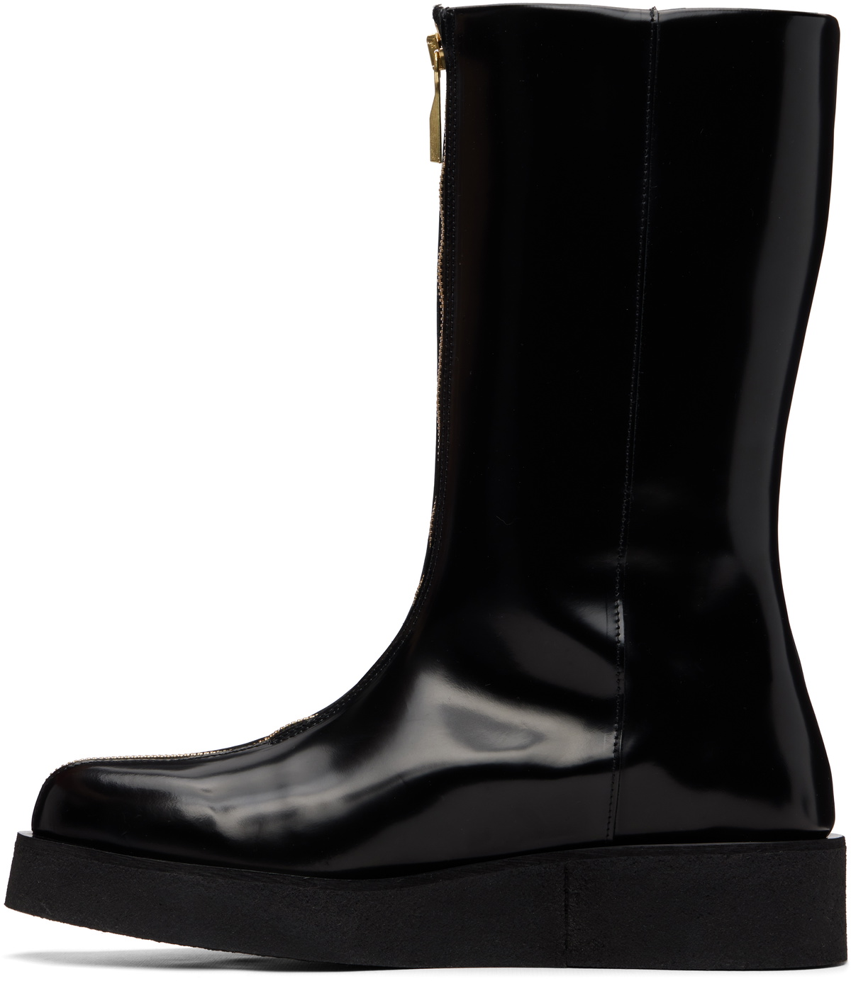 Ernest W. Baker Black Zipp Boots