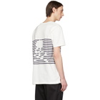 mastermind WORLD White Striped Logo T-Shirt