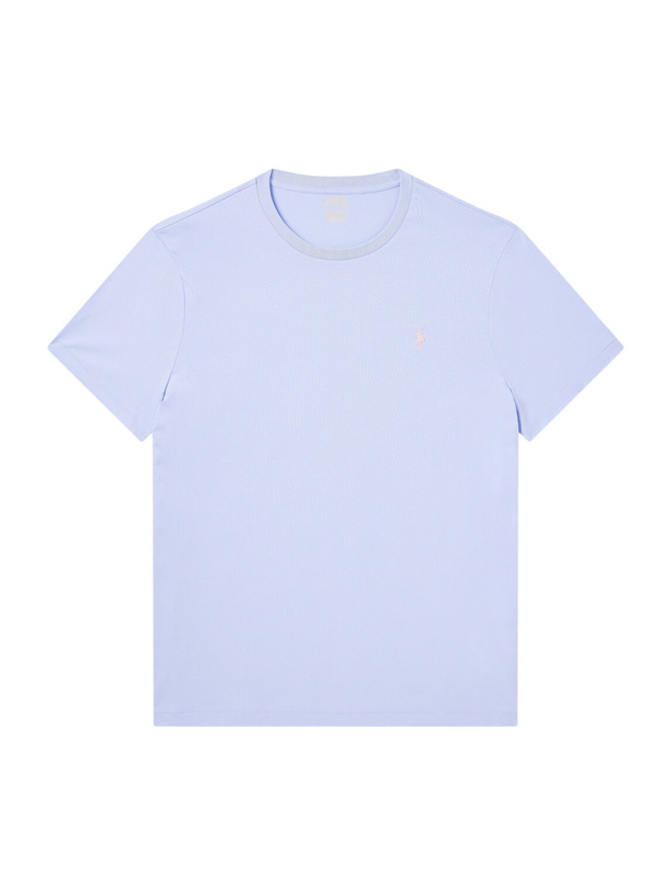 Photo: Polo Ralph Lauren - Logo-Embroidered Cotton-Jersey T-Shirt - Blue