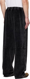 Alexander Wang Black Embossed Logo Sweatpants