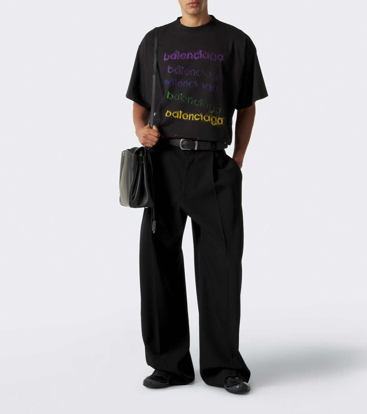 Balenciaga Wool twill barrel-leg pants