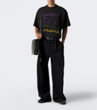 Balenciaga Wool twill barrel-leg pants
