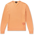CALVIN KLEIN 205W39NYC - Logo-Embroidered Wool and Cotton-Blend Sweater - Men - Orange